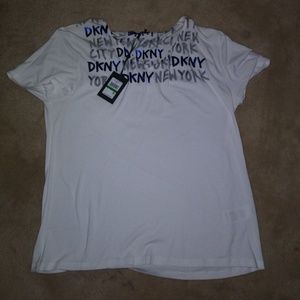 White DKNY shirt